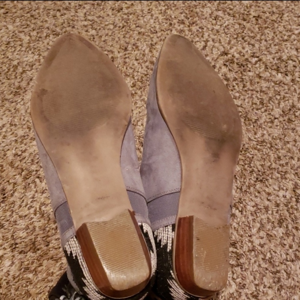 Anthropologie Plume | Gray Faux Suede Booties - Picture 8 of 8